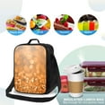 thumbnail image 4 of Kdxio Sparkling Orange and Black for Insulated Lunch Bag for Work School Travel with Adjustable Strap and Zipper Closure Lightweight Thermal Bento Tote, 4 of 7