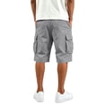thumbnail image 7 of CONZONE Men's Baggy Cargo Shorts Wide Leg Shorts for Men Trendy Elastic Waist Solid Soft Casual Joggers Shorts With Pockets, 7 of 7