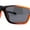 Black Orange Black, variant on Xloop Mens Sport Wrap Around Rectangular Plastic Sunglasses All Black