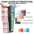 thumbnail image 7 of 30oz Red and Green Christmas Pattern Tumblers Stainless Steel Tumbler with Lid and Straw,Vacuum Insulated Double Wall Travel Tumbler Cups Mug with Cleaning Brush for Coffee,Tea, 7 of 7