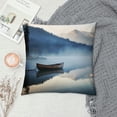 thumbnail image 2 of Fenyluxe Mountains Lake Fog Fashion Style Dirt-Resistant Throw Pillow Covers for Couch Sofa Bed Living Room Bedroom Pillow Case Autumn Printed on Both Sides 1PC 22x22in, 2 of 5
