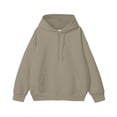 thumbnail image 1 of pstuiky camisas de hombre de manga larga, Blusa informal con capucha y manga larga para hombre, color liso, con bolsillo Tops casuales para hombres xl, 1 of 2
