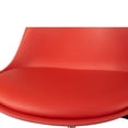 thumbnail image 5 of Swivel Task Chairs Armless Computer Desk Rolling Chairs for Home Office, Low-Back, Adjustable Height (Red), 5 of 6