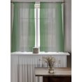 thumbnail image 4 of Green Grey Ombre Sheer Kitchen Tier Curtains 45 Inch length,Rod Pocket Half Curtains & Drapes,Modern Gradient Abstract Art Light Filtering Chiffon Cafe Bathroom Window Treatments 2 Pcs 27.5"W x 45"L, 4 of 7