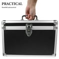 thumbnail image 3 of Stylish Metal Makeup Travel Case with Secure Buckle 1 Set Cosmetics Organizer Box, 3 of 9