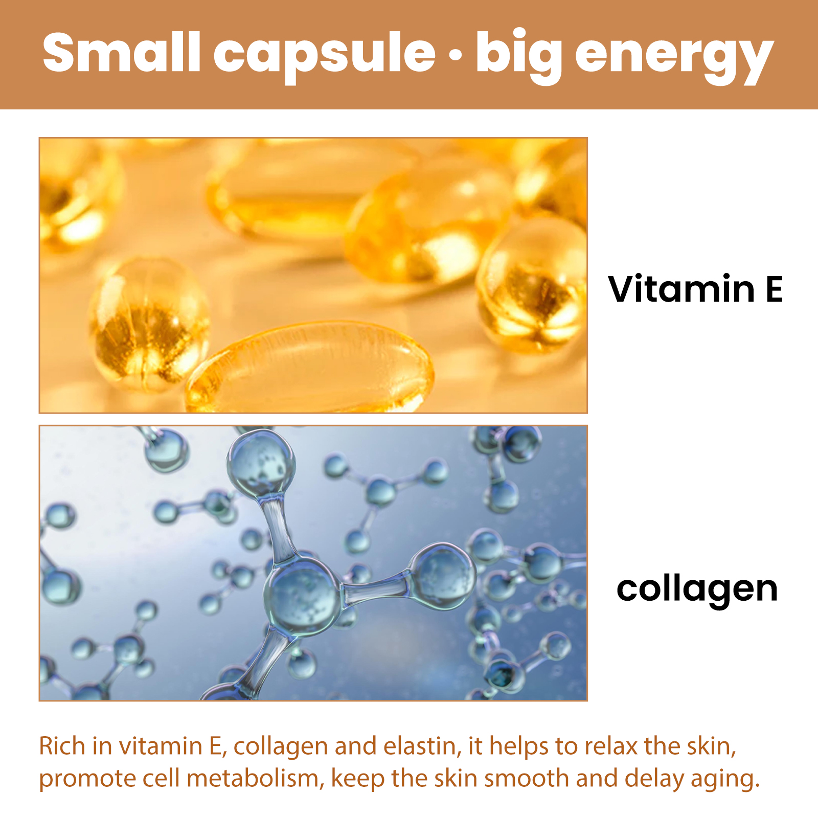 Alvantor Hyaluronic Acid Serum Capsules - Anti Aging Firming Face Moisturizer with Vitamin E & Collagen, 20PCS