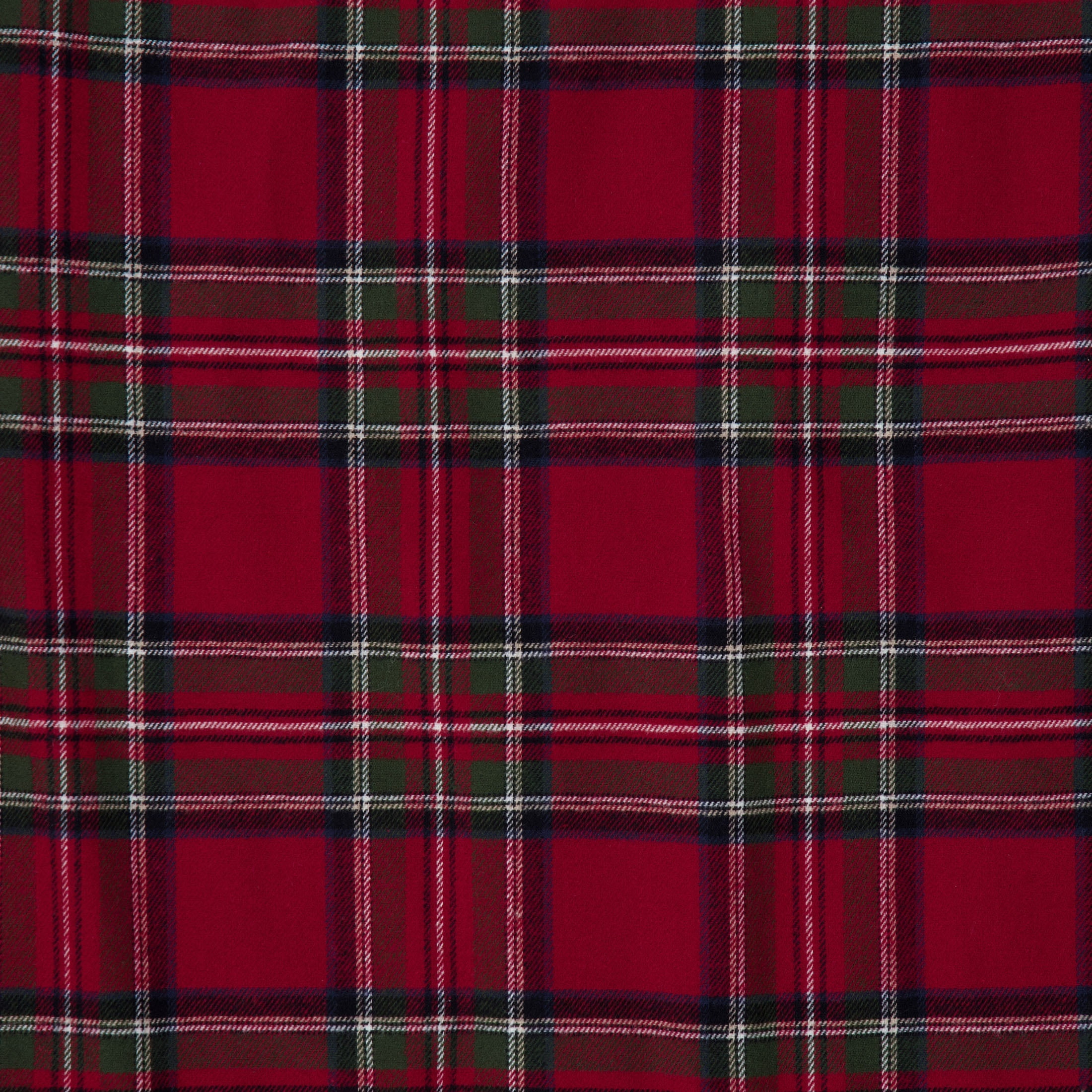 My Texas House Angie Plaid Christmas Tree Skirt, Red, 52"