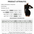thumbnail image 4 of Gvmfive Women Glitter High Neck Long Sleeve Sheer Dress Evening Party Bodycon Mini Dress, 4 of 4