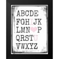 thumbnail image 2 of Dvorak, Vicki 12x14 Black Modern Framed Museum Art Print Titled - Alphabet Love, 2 of 5