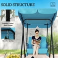 thumbnail image 4 of Outsunny Chaise Balançoire de Patio 1 Place avec Auvent Réglable et Coussins, 4 of 9