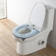 thumbnail image 5 of Funda suave para asiento de inodoro para baño doméstico | Asiento de inodoro con bordado | Funda acolchada y cómoda para tapa de inodoro con asa para una fácil instalación, 5 of 6