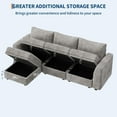 thumbnail image 4 of Senfot Modular Sectional Sofa,Cloud Sectional Couches, Couch Sectional with Large Storage & Ottoman for Living Room, l-Shape (Gray 4-Seater), 4 of 7