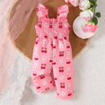 thumbnail image 2 of YABCSAZ Easter Toddler Baby Ruffled Sleeveless Romper Casual Summer Jumpsuits One-piece Pants Elastic Waist Rompers Funny Cute Eggs Bunnies Unisex Romper for Infant Baby Outfits Size 3 T, 2 of 3