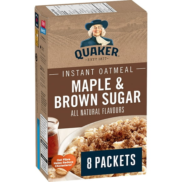 Quaker Maple & Brown Sugar Flavour Instant Oatmeal, 344g
