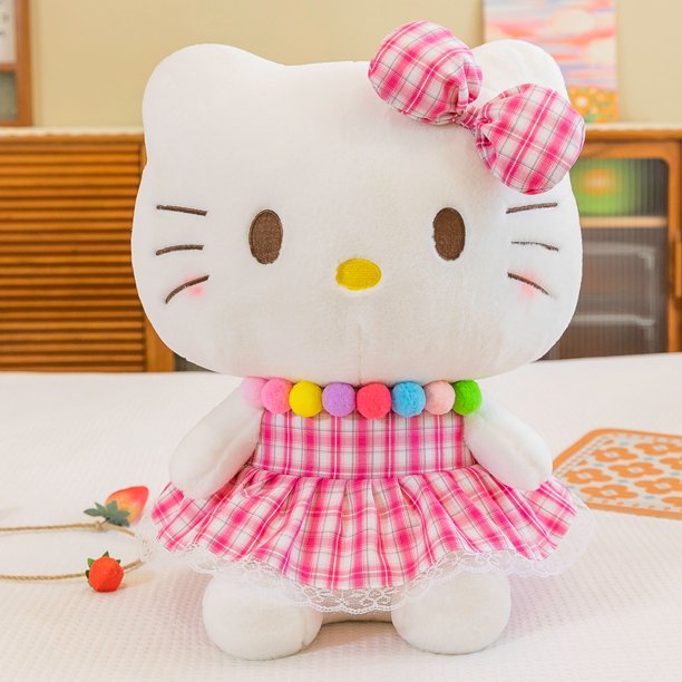 TakaraTomy Sanrio juguete de peluche vestido de princesa HelloKitty lindo muñeco de peluche niño regalo de Navidad decoración de dormitorio algodón PP