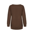 thumbnail image 2 of Seyurigaoka Women Christmas Casual Sweatshirt, Snowman Print Crew Neck Pullover Tops, 2 of 5