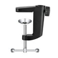thumbnail image 1 of KAKOWELY Support de Microphone Base en Alliage d'Aluminium Fixation en C Lampe de Table Pince en H Support de Microphone Base Fixe Pince en Métal (Noir), 1 of 5