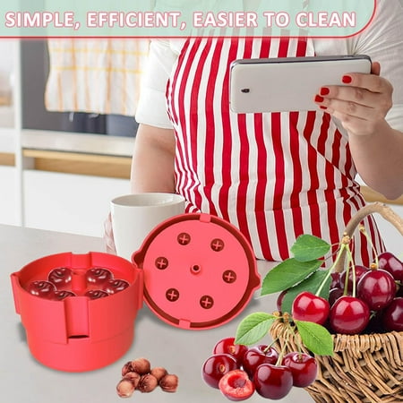 

Hot Sale Cherry Pitter Multiple Cherries Remover Labor Saving Push Down Cherry Corer Pitting Tool 1pc