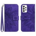 thumbnail image 2 of for Samsung Galaxy A53 5G Flip Case, Flower Printed PU Leather Magnetic Wallet Case with Stand Holder Flip Cover with Card Slots and Strap Compartment for Samsung Galaxy A53 5G - Darkpurple, 2 of 11