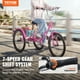 thumbnail image 2 of VEVOR Triciclo plegable para adultos, 24 pulgadas, 7 velocidades, bicicleta de crucero de 3 ruedas de acero al carbono con canasta y asiento ajustable, triciclos plegables para ir de compras, picnic, 2 of 9