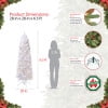 thumbnail image 6 of Pre-Lit 6.5' White Pencil Northern Fir Artificial Christmas Tree with 250 Lights, White, 6 of 7