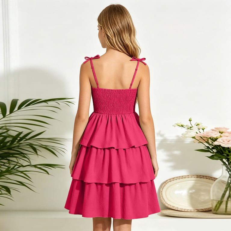 hot pink swing dress Hourglass swing dress in hot pink from Pretty Dress Company