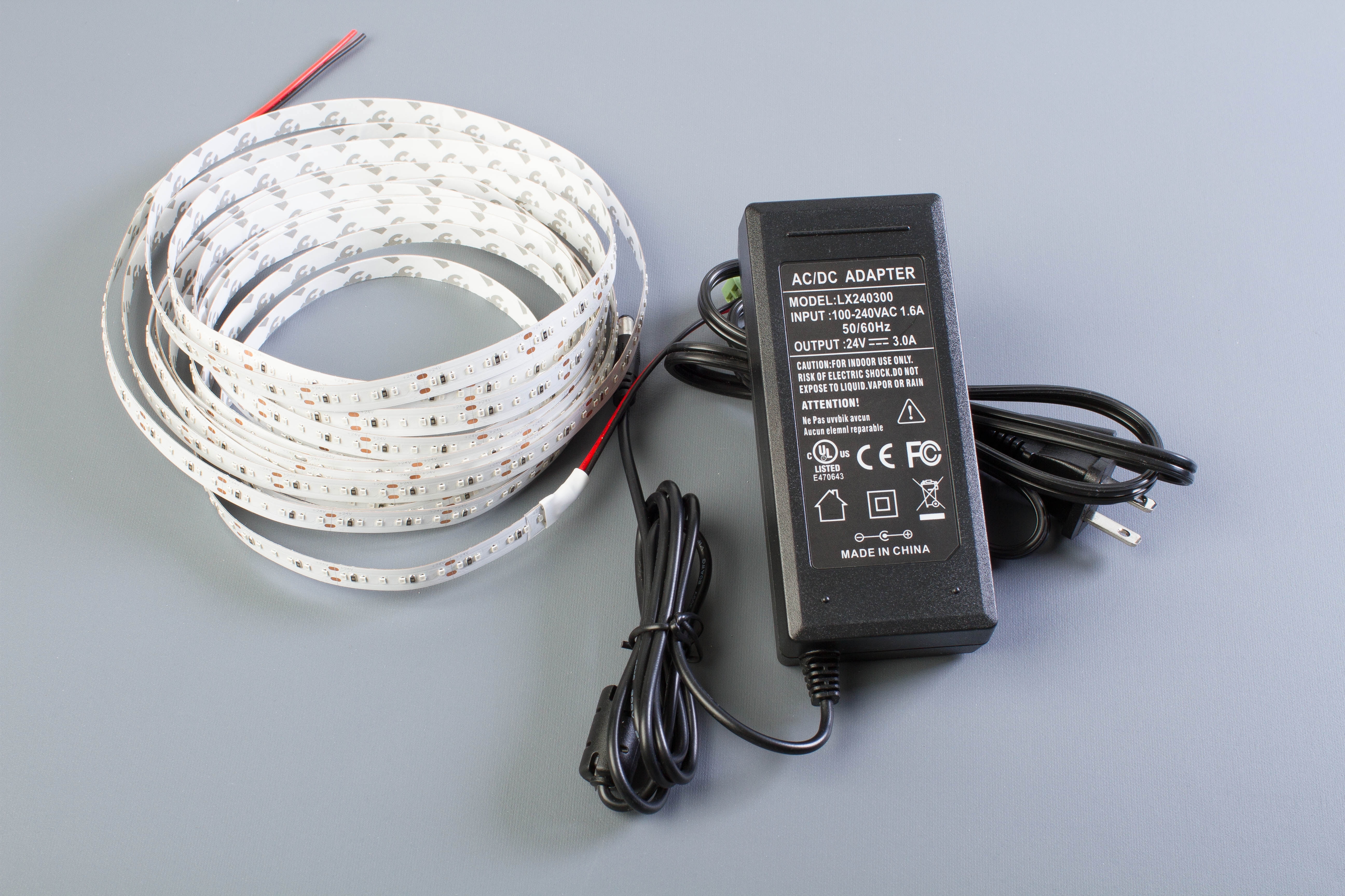 LEDUPDATES 2216 LED STRIP Light CRI 90 HIGH Brightness Warm white 3000K with 24v UL Listed Power Supply