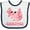 White and Navy, variant on Inktastic Axolittle Cute Baby Axolotl Boys or Girls Baby Bib