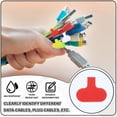 thumbnail image 7 of Uxcell Cable Labels, 20Pcs Waterproof Writable Wire Labels for Electronics Cord Management, Light Blue, 7 of 7