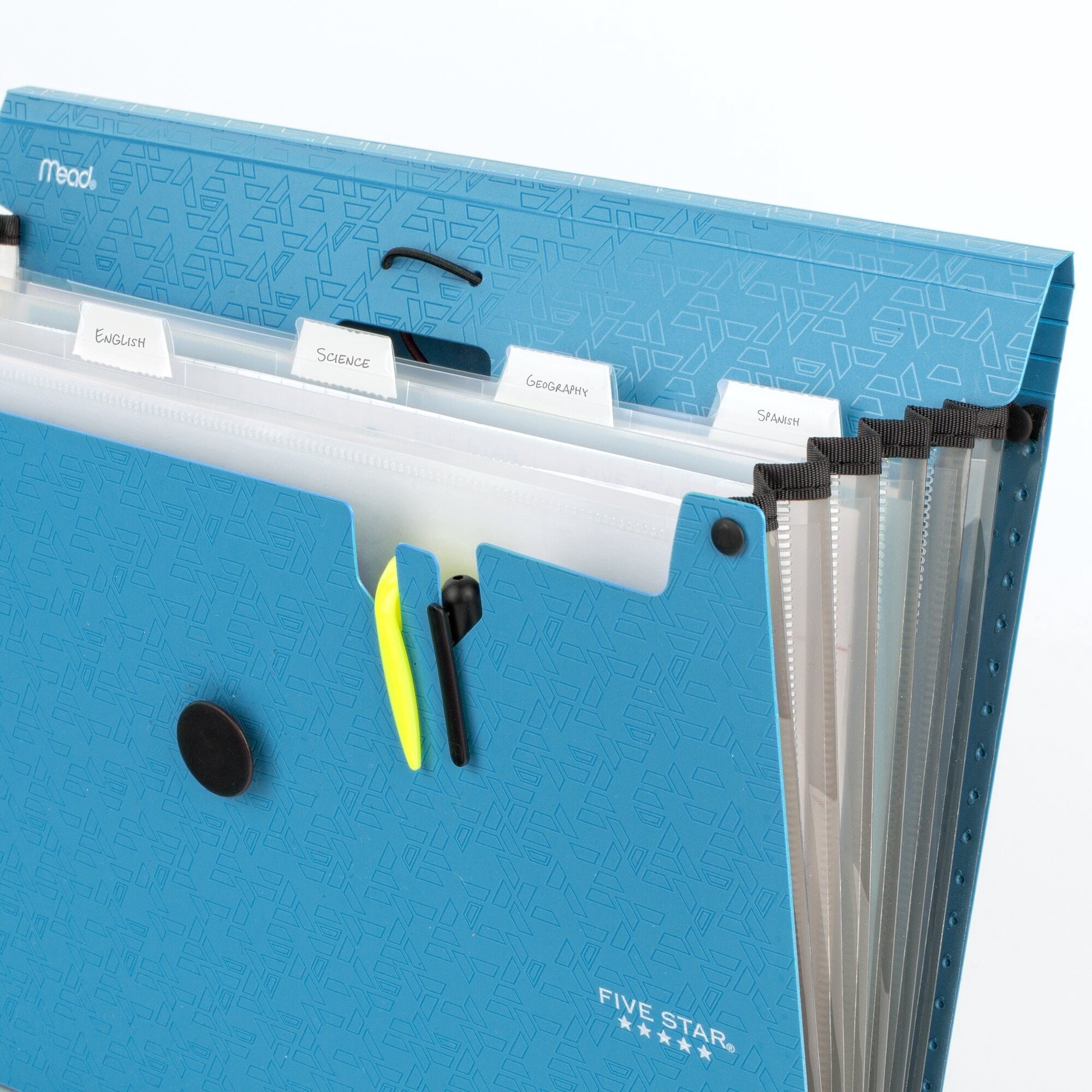 Five Star, Expanding File, 6-Pocket, 12 1/2 x 9 1/4 Tidewater Blue