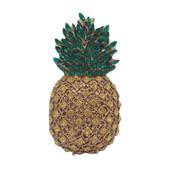StyleSack Rhinestone Pineapple Clutch Novelty Purse Bags for Women - 3D Diamond Crystal Evening Bag Crystal Handbag
