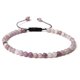 thumbnail image 1 of Nvzi Pulsera de cuentas hecha a mano, pulsera de cuentas finas de 4 mm, pulsera tejida ajustable hecha a mano con cuentas de piedra natural (morado claro), 1 of 5