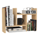 thumbnail image 1 of Librero Set Roble Organizador de Casa u Oficina Moderno, 51.6 cm Largo x 35 cm Alto x 14 cm Profundo Mueble de Almacenamiento de Archivero Decorativo o Armario de Escritorio regalo MORU Set, 1 of 7