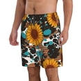 thumbnail image 2 of Balery Vintage Sunflowes Traje de Baño Estilo Hawaiano para Hombre, Shorts de Secado Rápido con Bolsillos-XX-Large, 2 of 6