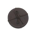 thumbnail image 4 of IH Casa Decor 4PC Round Genuine Leather Coasters Tan, 4 of 4