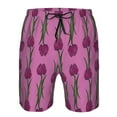 thumbnail image 3 of Goofa Tulips Flowers Printed Mens Swim Trunks Summer Quick Dry Short Beach Swimwear Bathing Suits-Large, 3 of 9