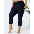 thumbnail image 6 of Sociala Womens Plus Size Capris High Waist Swimwear Bottoms Long Swim Shorts Tankini Bottom, 6 of 6