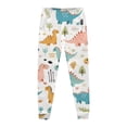thumbnail image 5 of Pyjamas pour Garçons Ensemble de Pyjama Imprimé Dinosaure Col Rond Manches Longues Pantalon 2 Pcs Printemps Automne Pyjamas pour Enfants Gris Clair 5 Ans-6 Ans, 5 of 5
