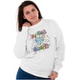 thumbnail image 3 of Vintage Feeling Smurfy Rainbow Women Crewneck Sweatshirt Brisco Brands M, 3 of 5