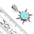 thumbnail image 2 of 925 Sterling Silver Women Jewelry Natural Aqua Chalcedony Pendant, 2 of 3