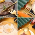 thumbnail image 3 of Juego de Vajilla de Acero Inoxidable de 24 Piezas, Cubiertos, Cuchara, Tenedor, Cuchillo, Cubiertos Occidentales, Cubiertos, Negro-Dorado, 3 of 5