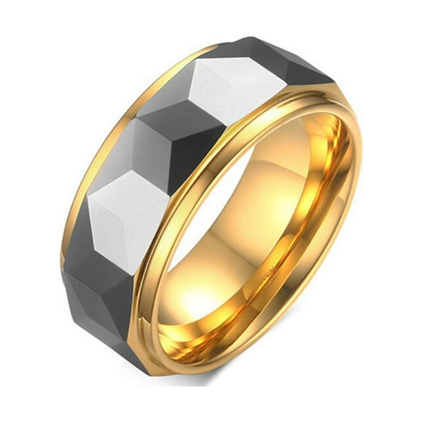 Qarigey Anillo de acero para hombre y mujer, anillos personalizados, joyería, accesorio decorativo portátil para compromiso, fiesta, fiesta, Ropa, zapatos y accesorios Miscelánea Talla 7 de EE. UU.