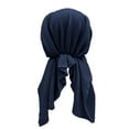 thumbnail image 6 of MSJUHEG Head Coverings,Turbans,Head Scarf,Hair Scarves,Chemo Hats,Head Hat Cap Ethnic Pre Tied Braid Hair Cover Wrap Turban Headwear Hat Navy 1 One Size, 6 of 6