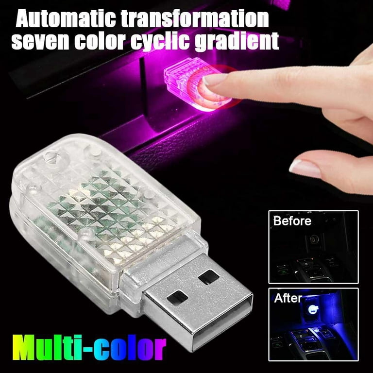 Mini USB LED Car Light Auto Interior Atmosphere Light Decorative Lamp  Emergency Light PC Auto Colorful
