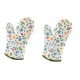 thumbnail image 3 of Guantes para horno Guantes para horno extremadamente resistentes al calor Motivos florales antideslizantes Almohadillas aislantes para horno para asar a la parrilla Barbacoa Hornear Cocinar (1 par) Namotu LKX-1356, 3 of 6
