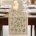 thumbnail image 3 of Table Runners 108 Inches Long Dress Scarves, Vintage Botanical Farmhouse Coffee/Dining/Kitchen Table Runner for Living Room, Country Herbs Leaves Plants Flowers Brown 13x108 Inch, 3 of 9