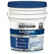 White, Rust-Oleum 710 Elastomeric Roof Coating, 5 Gal
