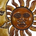 thumbnail image 6 of DecMode Red Metal Indoor Outdoor Sun and Moon Wall Decor, 6 of 9