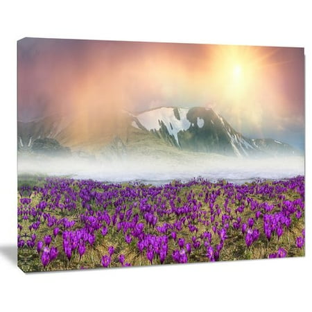 - Design Art 'Spring Crocus Flowers' Photographic Print on Wrapped Canvas