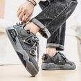 thumbnail image 5 of Men's Thick-Sole Platform Sneakers with for - Outdoor Hiking, Gym, Casual Wear - Comfortable Lift Suitable for Work, Sports, Daily Use Height Increase - Upper & Sole, Low-Top Round Toe, 5 of 9